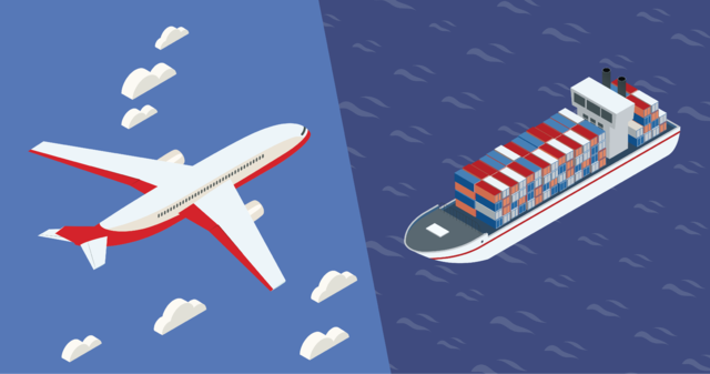 air freight vs ocean freight, best shipping method for business,